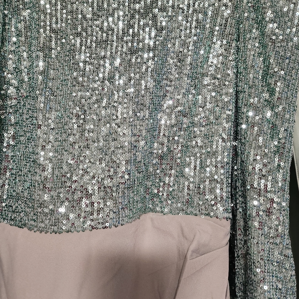 Lavish Alice Sequin Feather Trim Midi - Picture 12 of 15